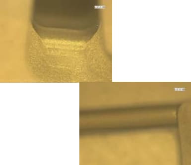 画像測定器を使用した微細部品の面粗さ確認についての画像
